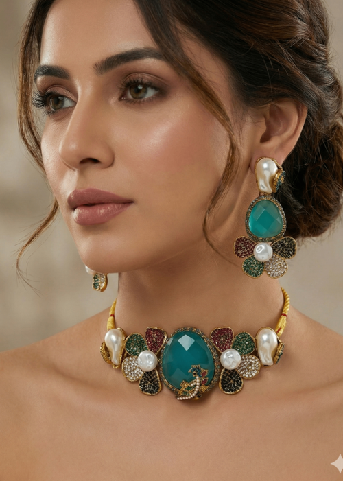 Shop the Shabana Choker Set from Zarosh Jewel