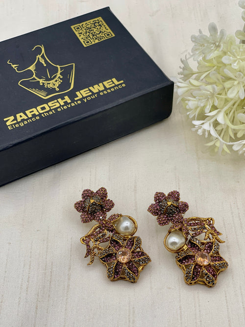 Shop the Shabnum Pearl Earrings from Zarosh Jewel