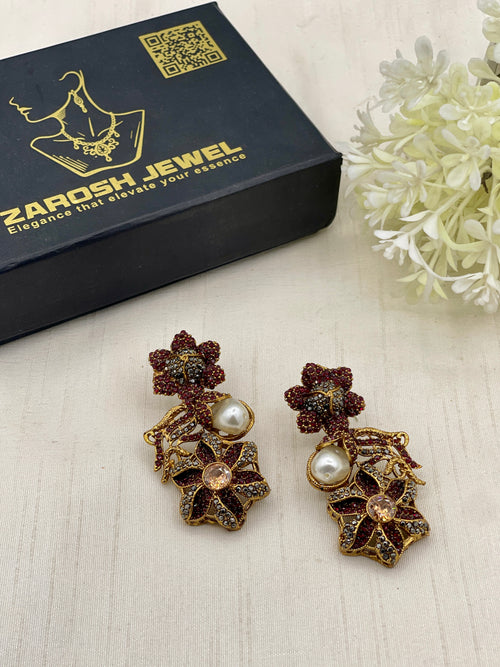 Shop the Shabnum Pearl Earrings from Zarosh Jewel