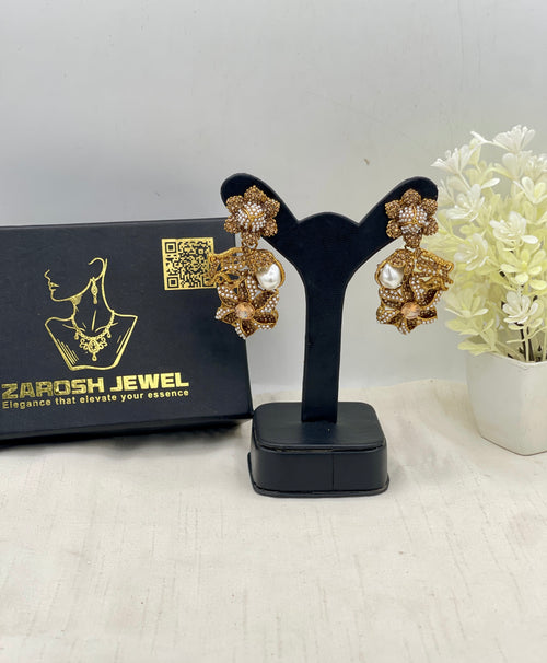 Shop the Shabnum Pearl Earrings from Zarosh Jewel