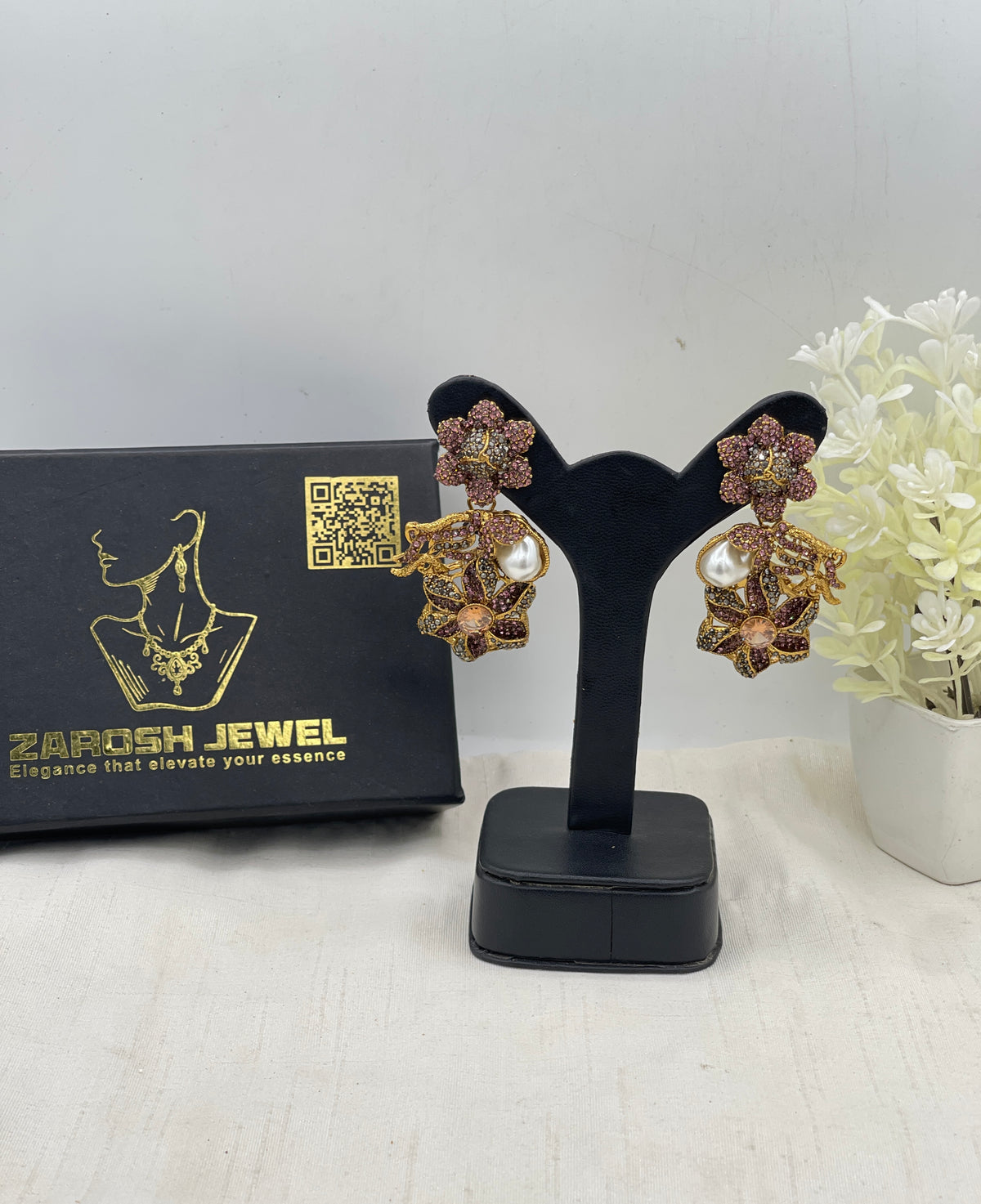 Shop the Shabnum Pearl Earrings from Zarosh Jewel