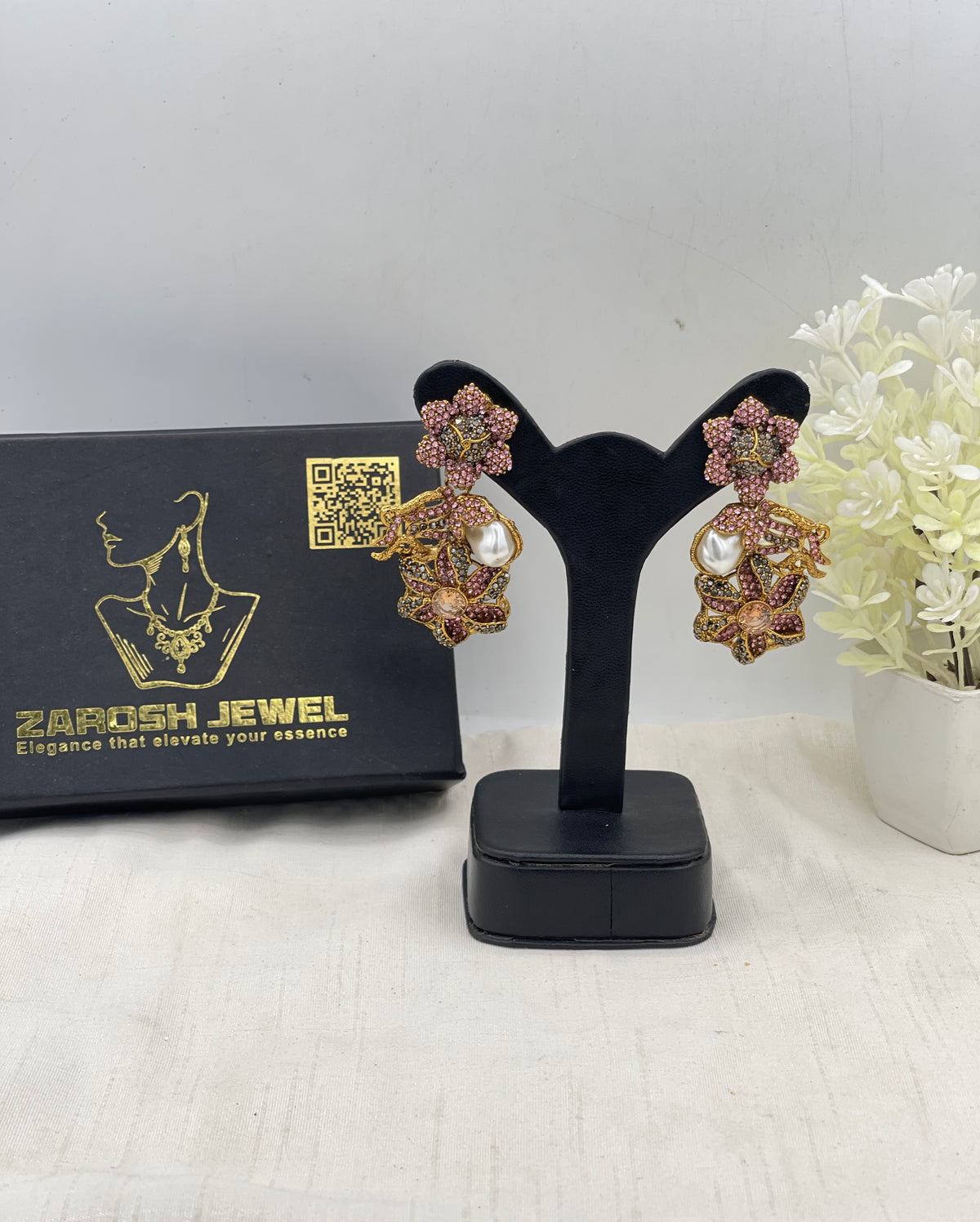 Shop the Shabnum Pearl Earrings from Zarosh Jewel