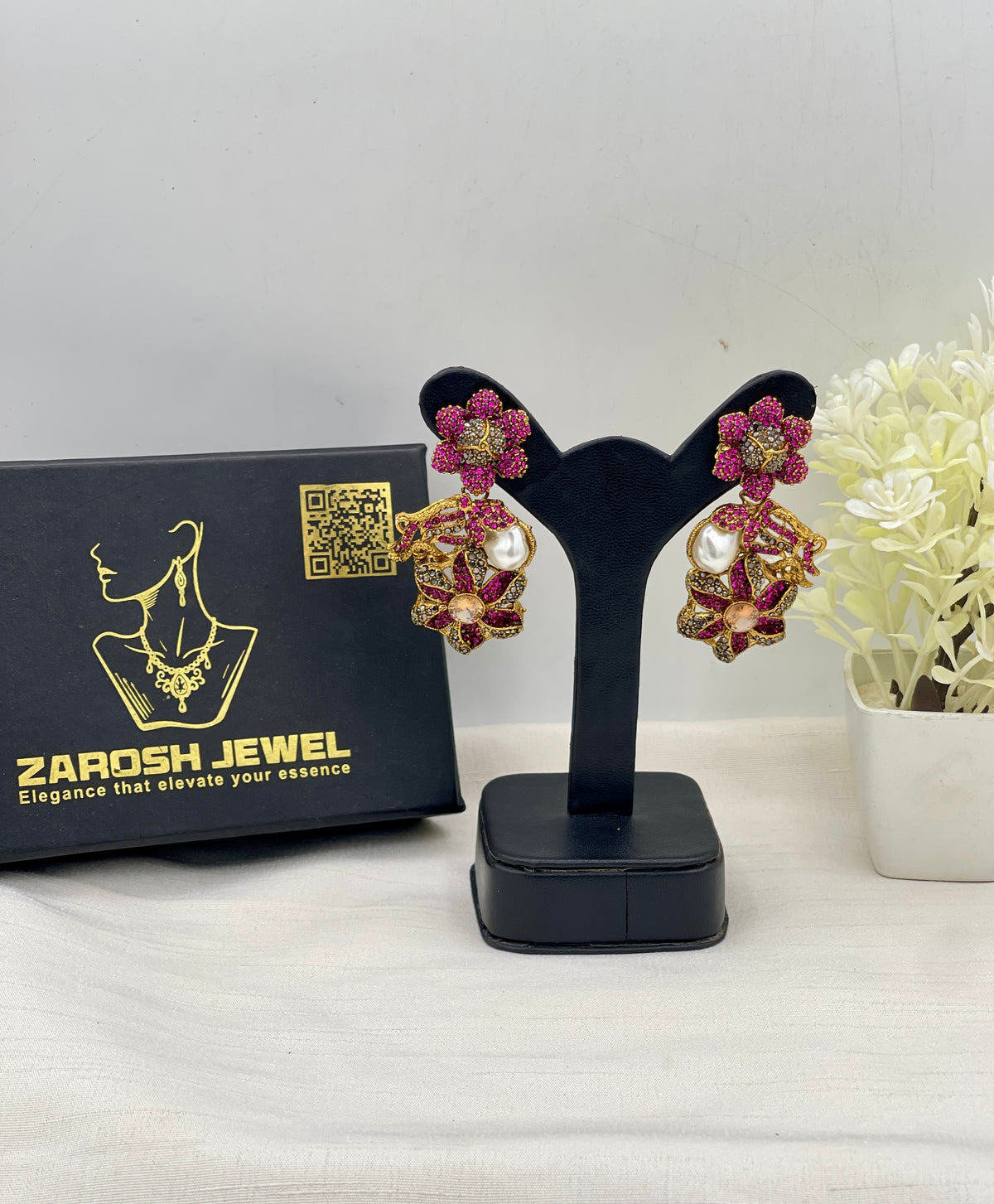 Shop the Shabnum Pearl Earrings from Zarosh Jewel