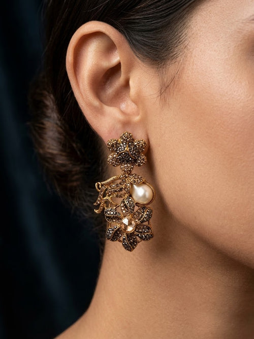 Shop the Shabnum Pearl Earrings from Zarosh Jewel