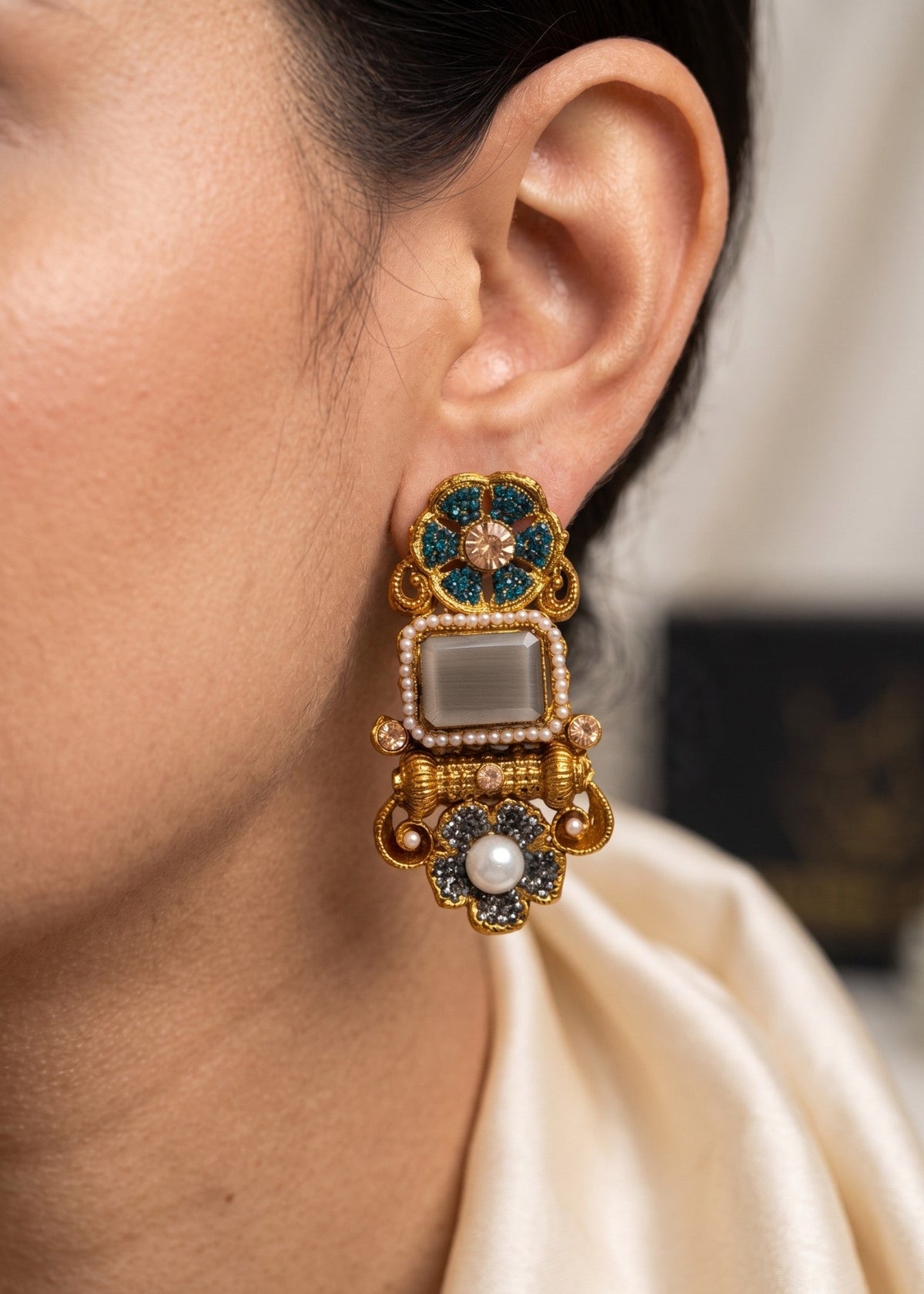 Shop the Shahi Gul Earrings from Zarosh Jewel