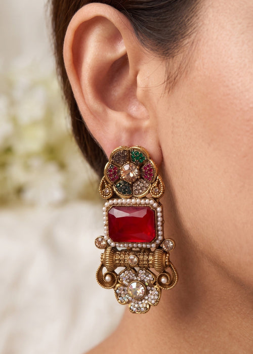 Shop the Shahi Gul Earrings from Zarosh Jewel