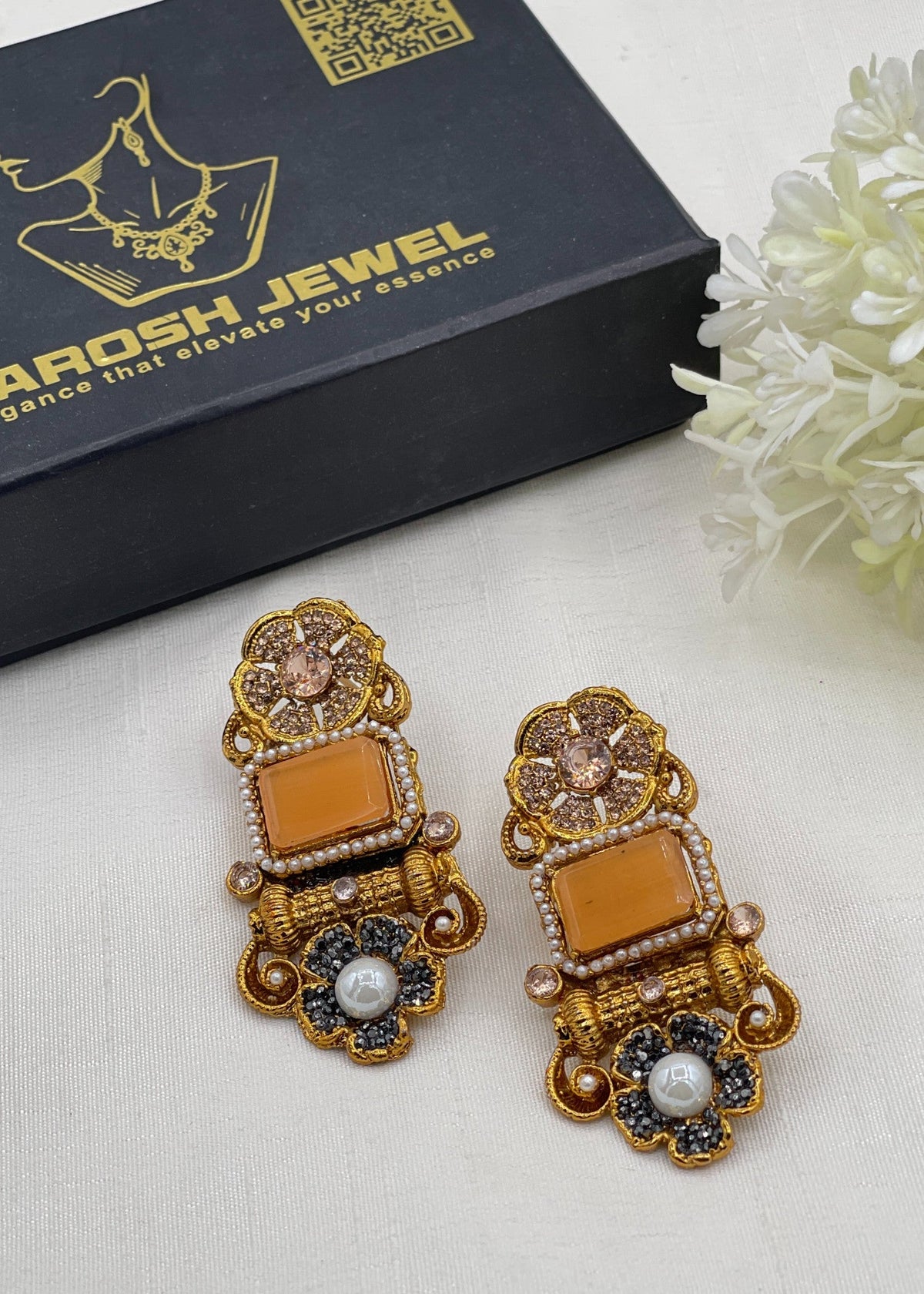 Shop the Shahi Gul Earrings from Zarosh Jewel