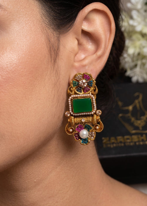 Shop the Shahi Gul Earrings from Zarosh Jewel