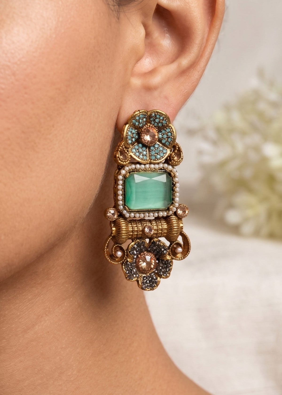 Shop the Shahi Gul Earrings from Zarosh Jewel