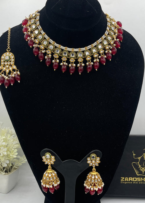 Shop the Shahi Kundan Necklace Set from Zarosh Jewel