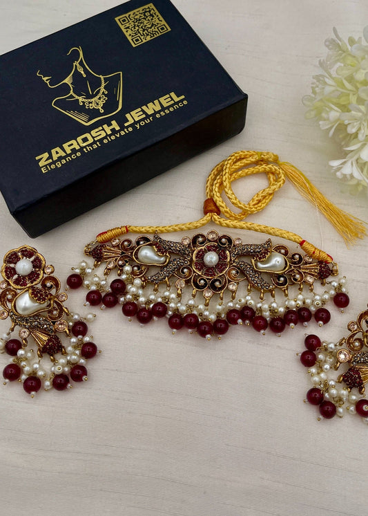 Shop the Shaista Choker set from Zarosh Jewel