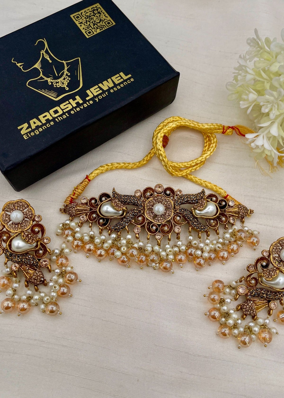 Shop the Shaista Choker set from Zarosh Jewel