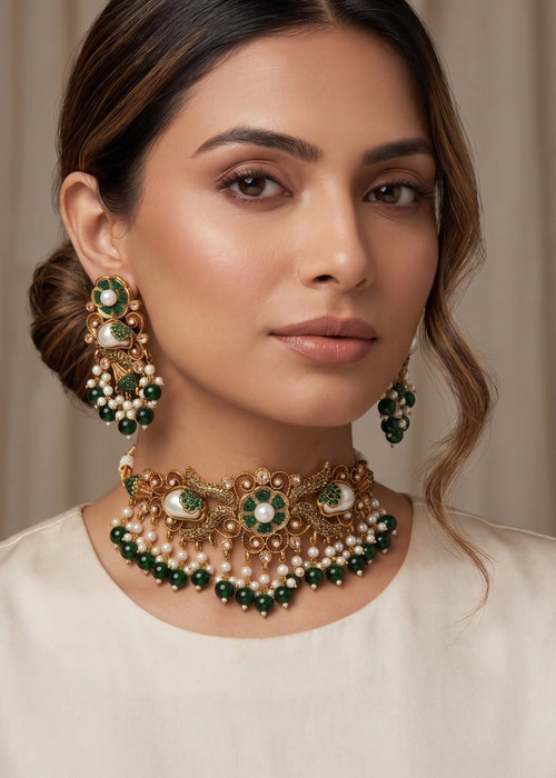 Shop the Shaista Choker set from Zarosh Jewel