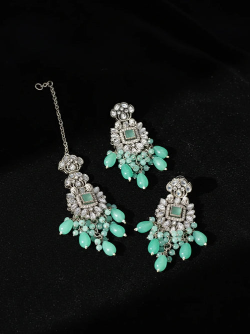 Shehzadi Kundan Earring & Tikka