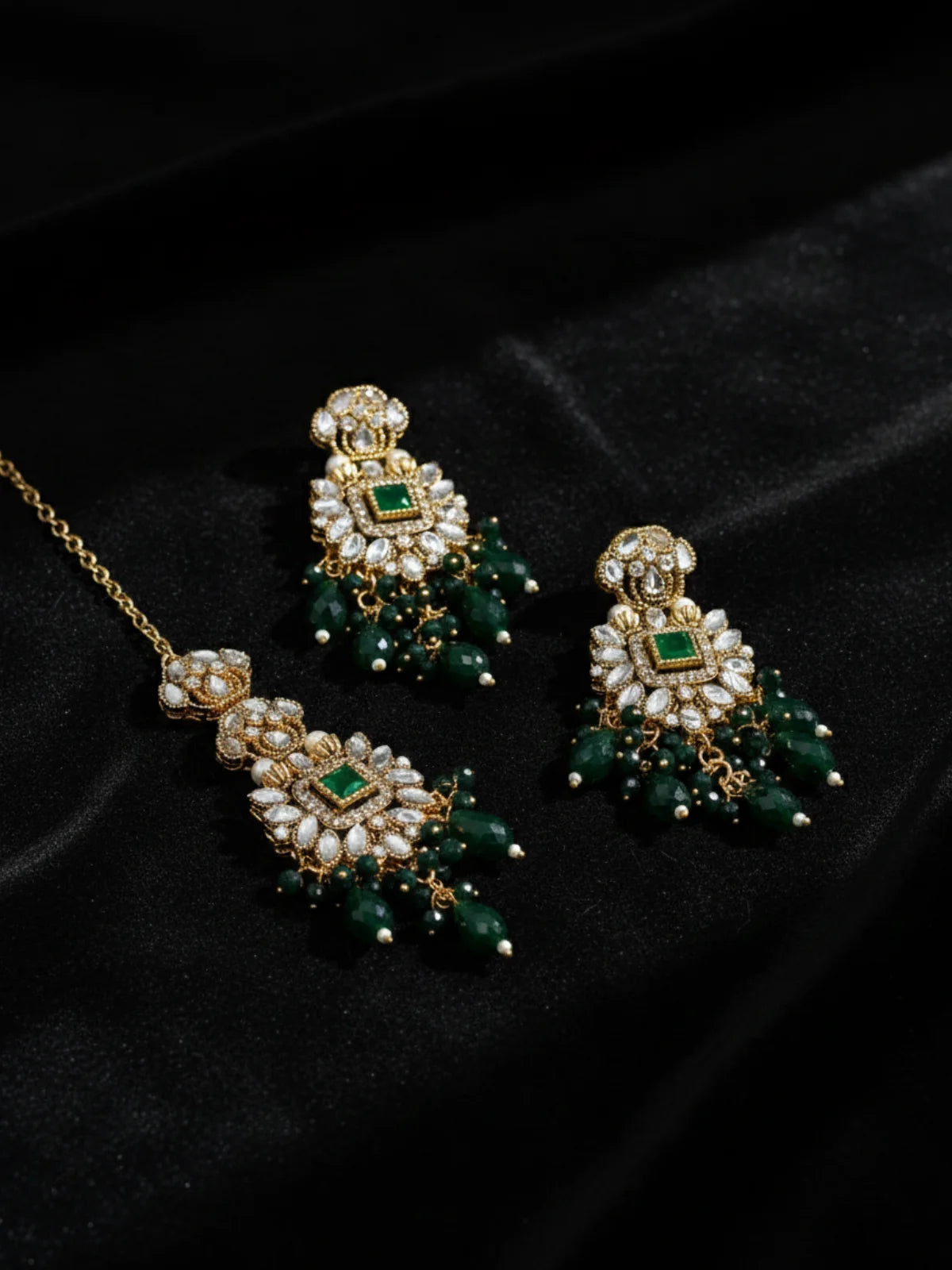 Shehzadi Kundan Earring & Tikka