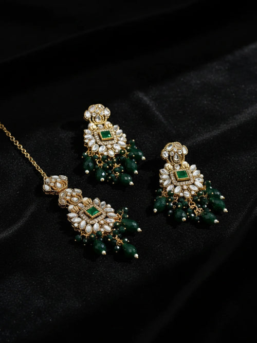 Shehzadi Kundan Earring & Tikka