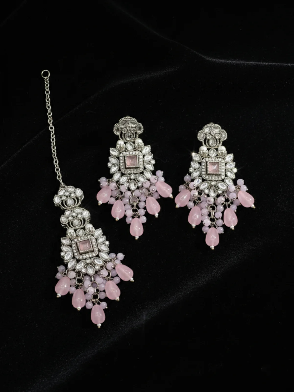 Shehzadi Kundan Earring & Tikka