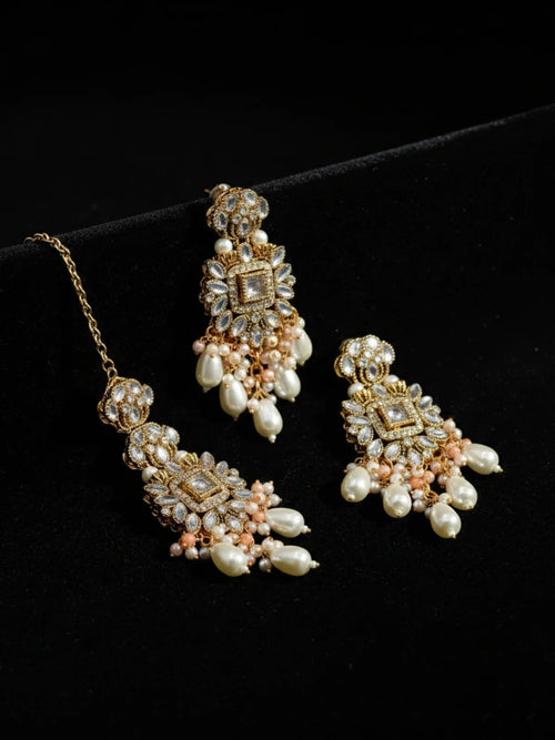 Shehzadi Kundan Earring & Tikka