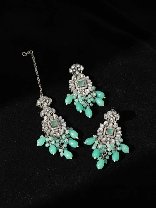 Shehzadi Kundan Earring & Tikka | ZAROSH JEWEL