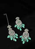 Shehzadi Kundan Earring & Tikka by Zarosh Jewel