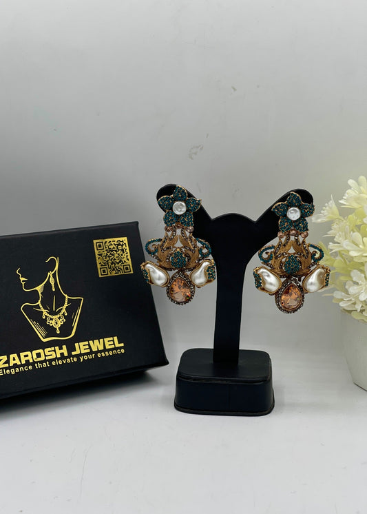 Shop the Shehzadi Rose Chandbali from Zarosh Jewel