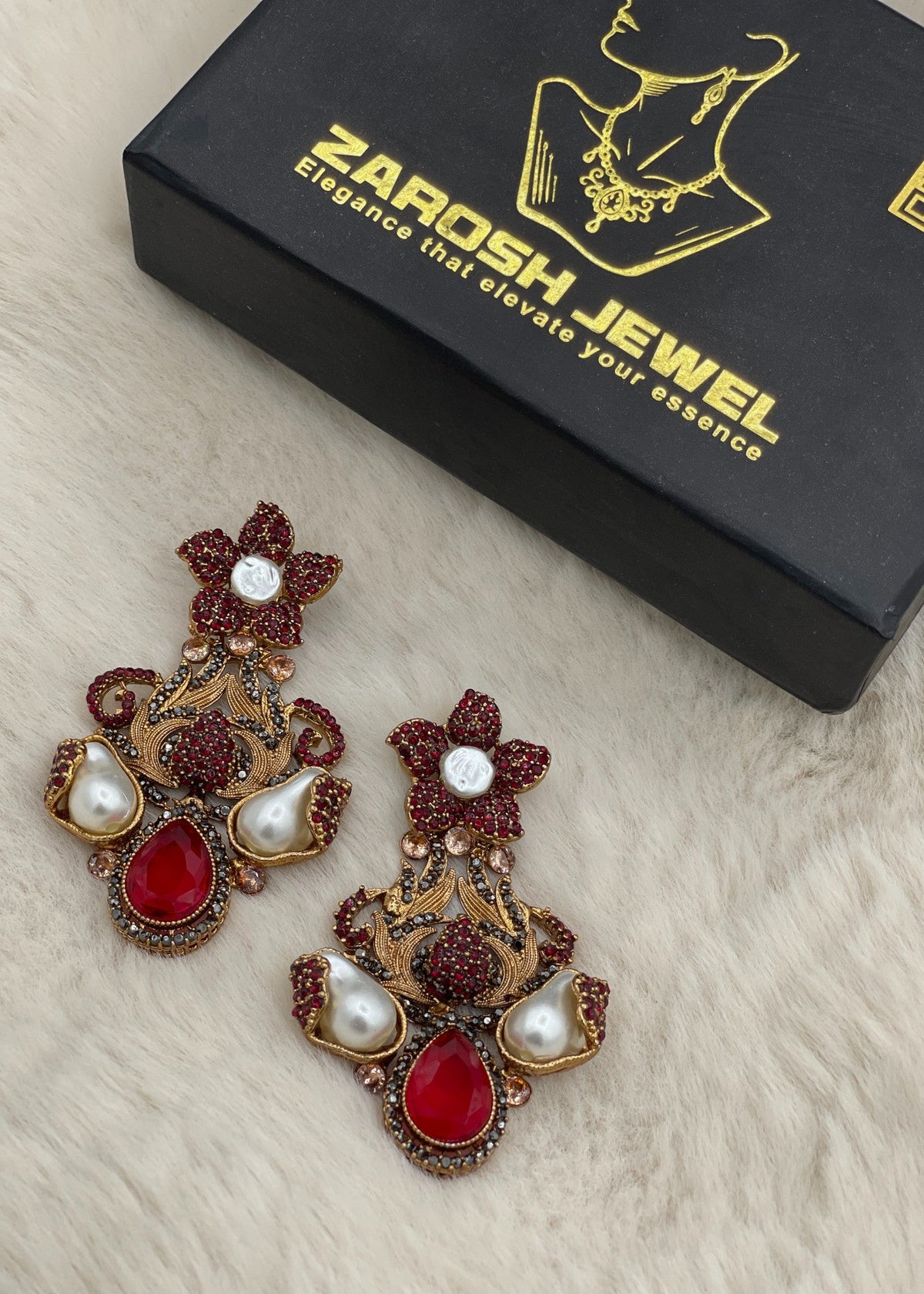Shop the Shehzadi Rose Chandbali from Zarosh Jewel
