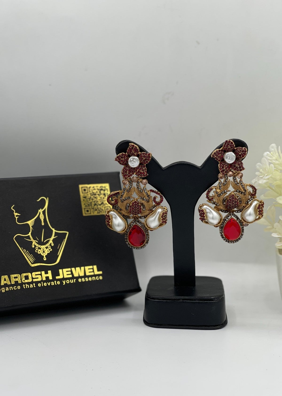 Shop the Shehzadi Rose Chandbali from Zarosh Jewel