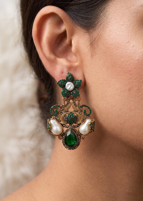 Shop the Shehzadi Rose Chandbali from Zarosh Jewel
