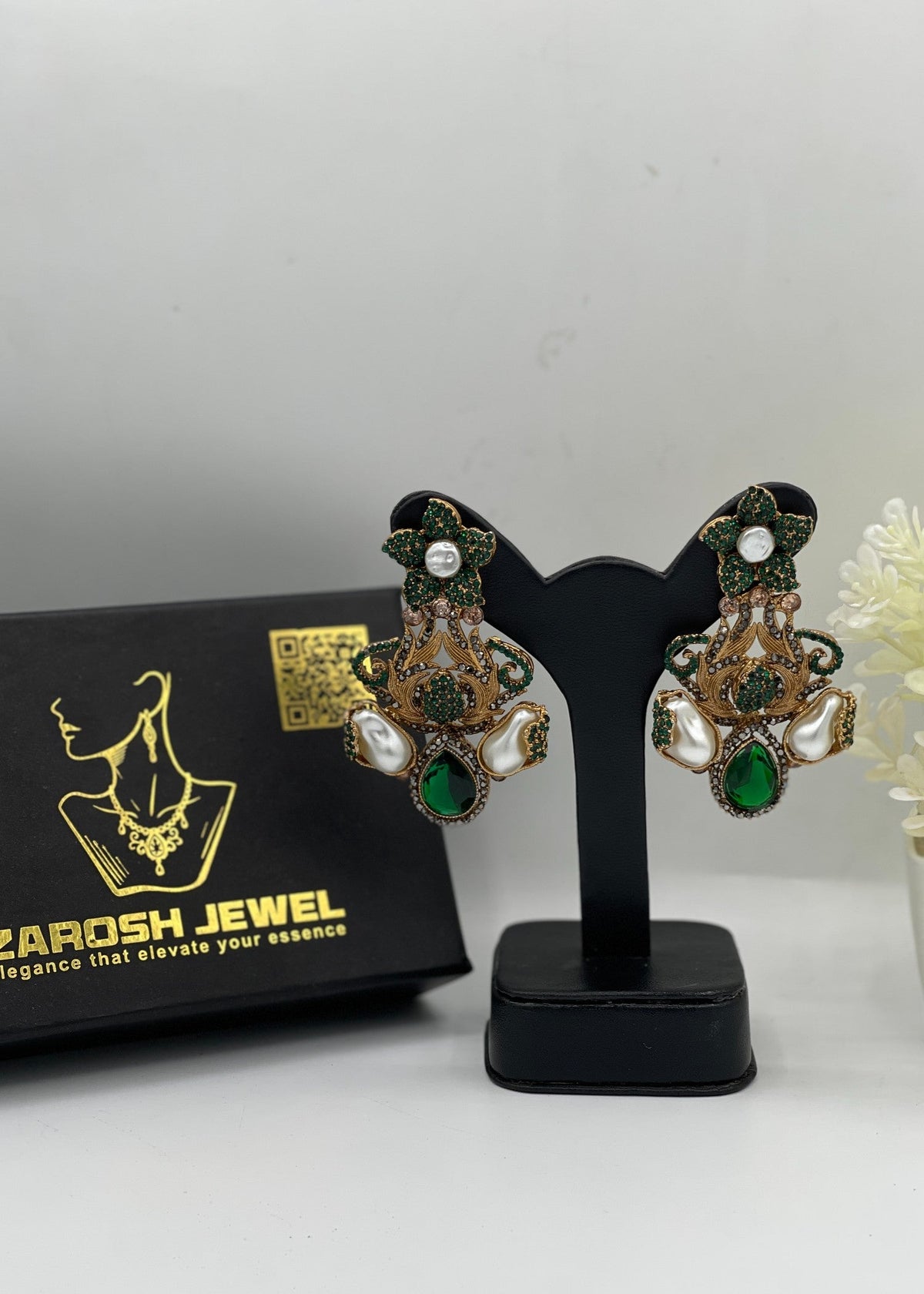 Shop the Shehzadi Rose Chandbali from Zarosh Jewel