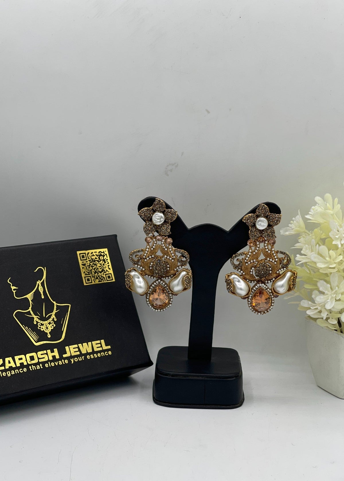 Shop the Shehzadi Rose Chandbali from Zarosh Jewel
