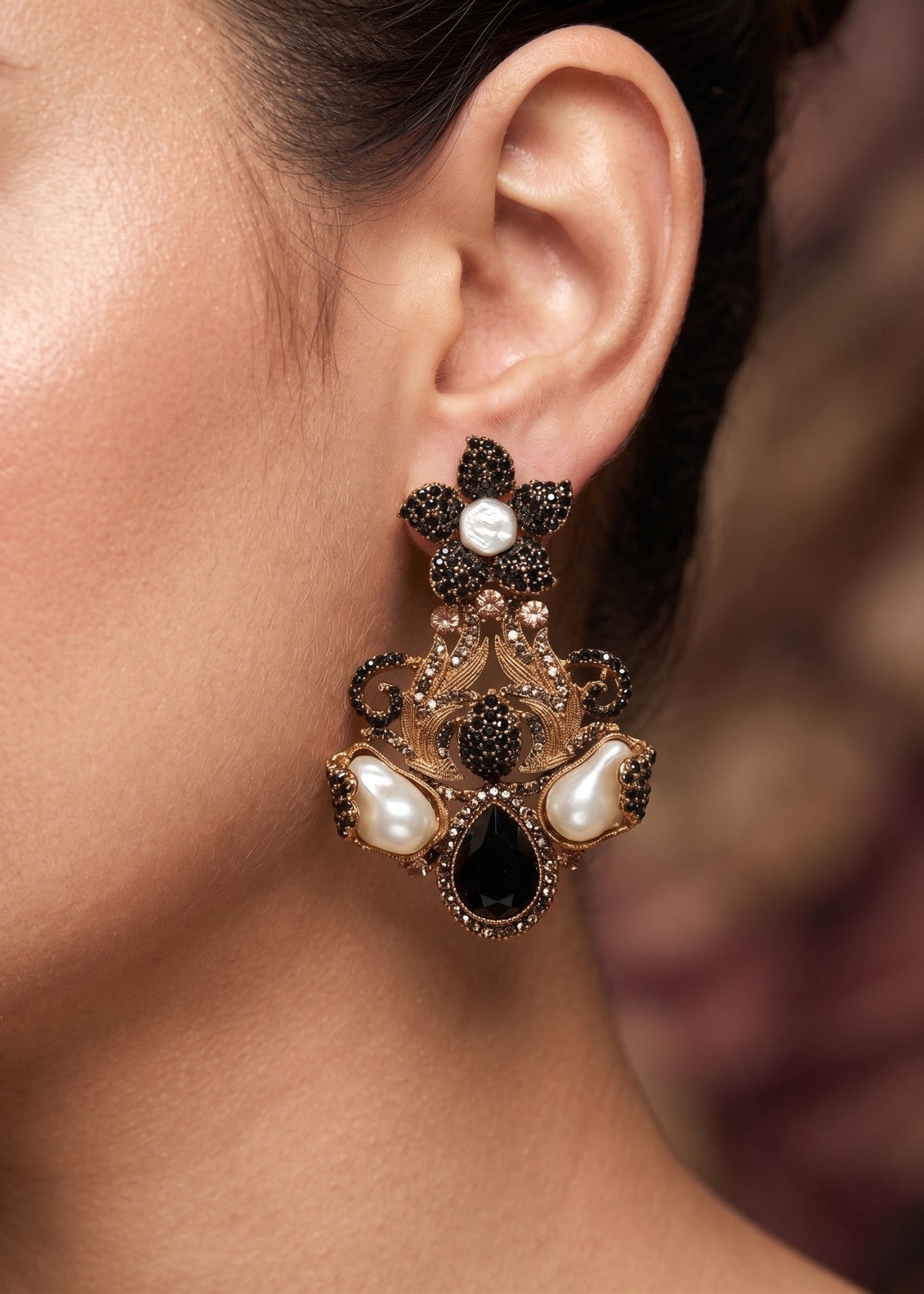 Shop the Shehzadi Rose Chandbali from Zarosh Jewel