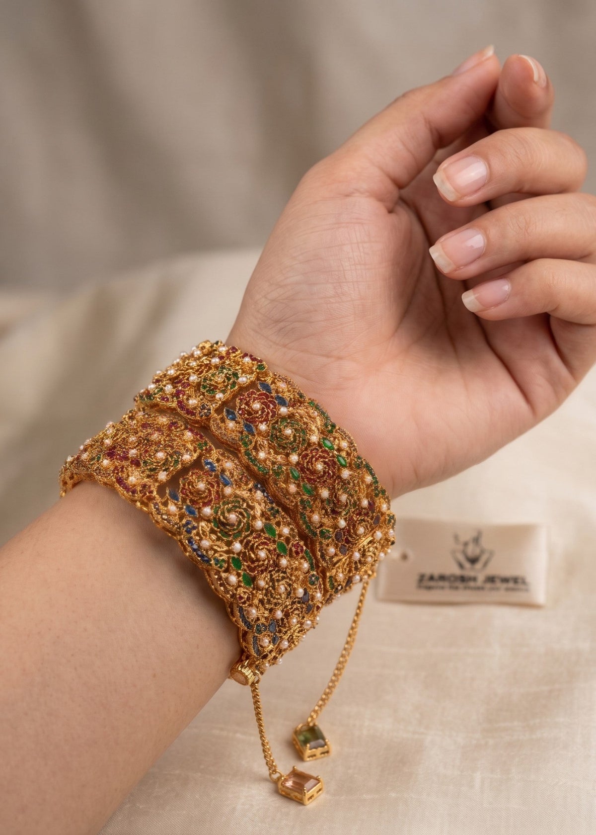 Shop the Shifa Antique Karas from Zarosh Jewel