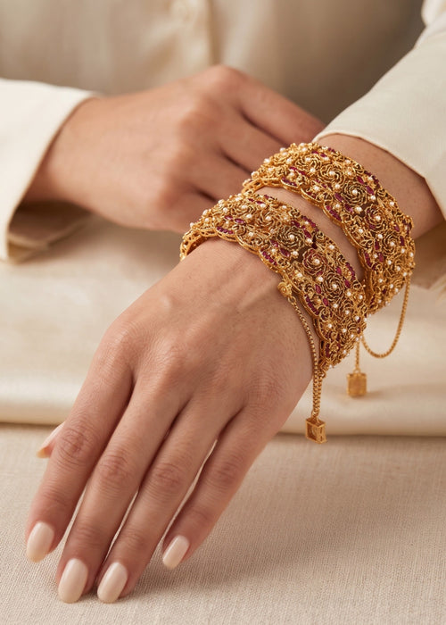 Shop the Shifa Antique Karas from Zarosh Jewel