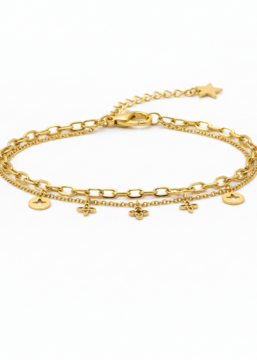 Silsila Layered Bracelet by Zarosh Jewel