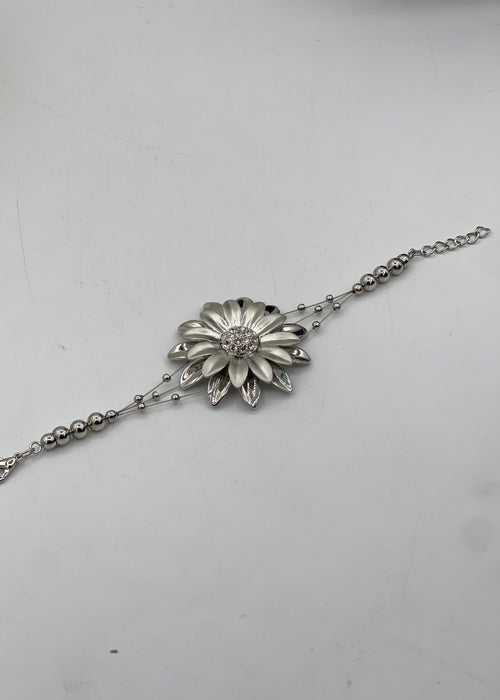 Shop the Silver Sunflower Bracelet from Zarosh Jewel