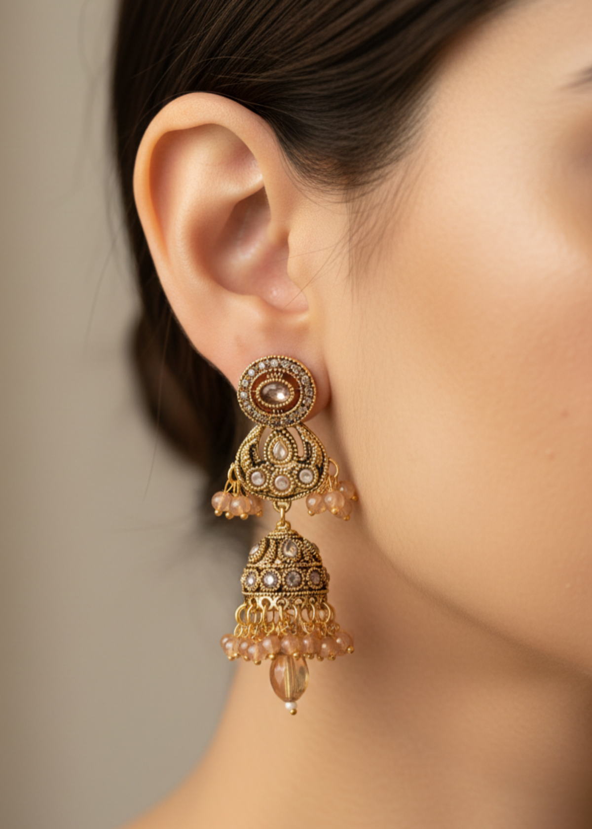 Shop the Sitara Floral Drops from Zarosh Jewel
