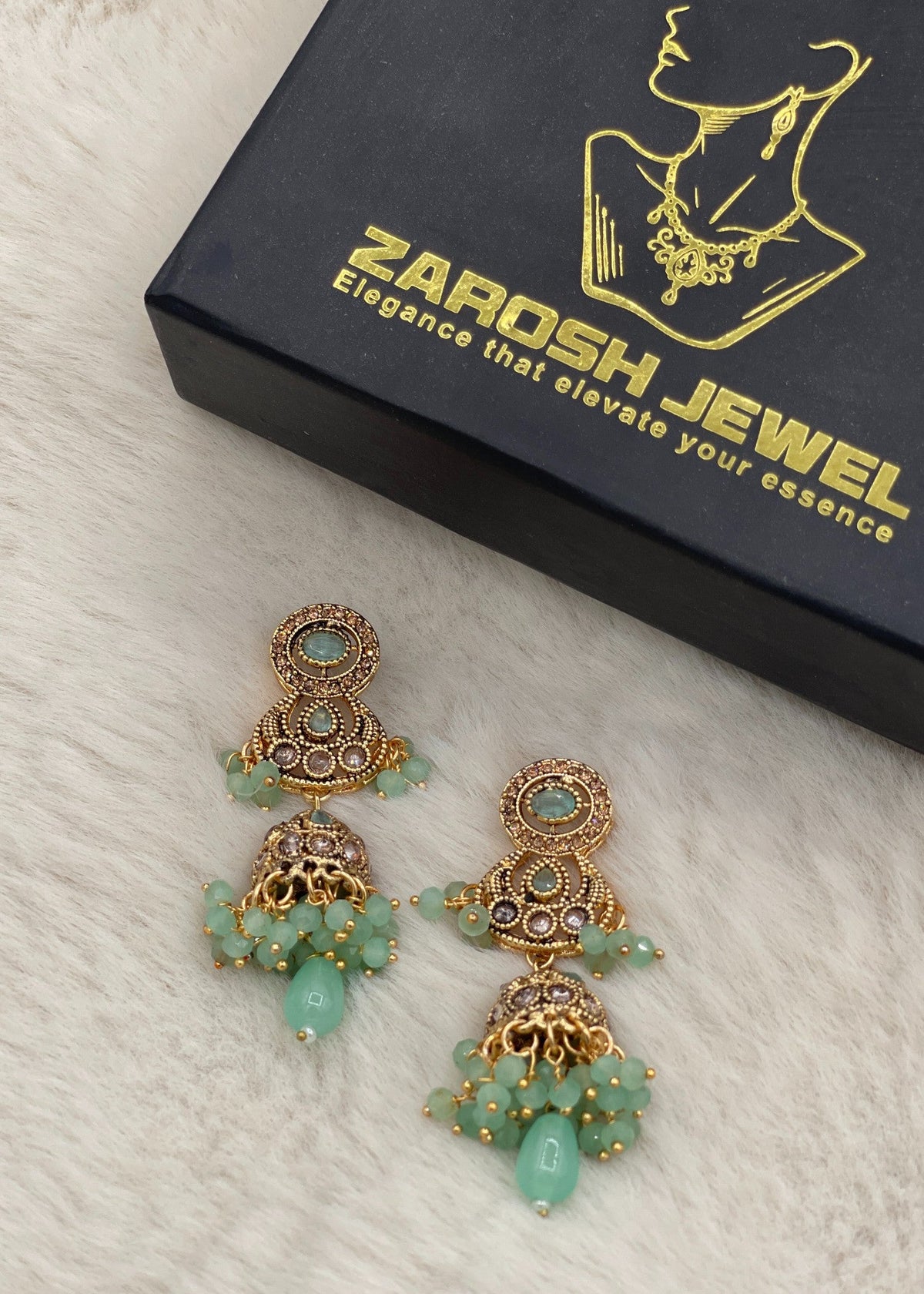Shop the Sitara Floral Drops from Zarosh Jewel
