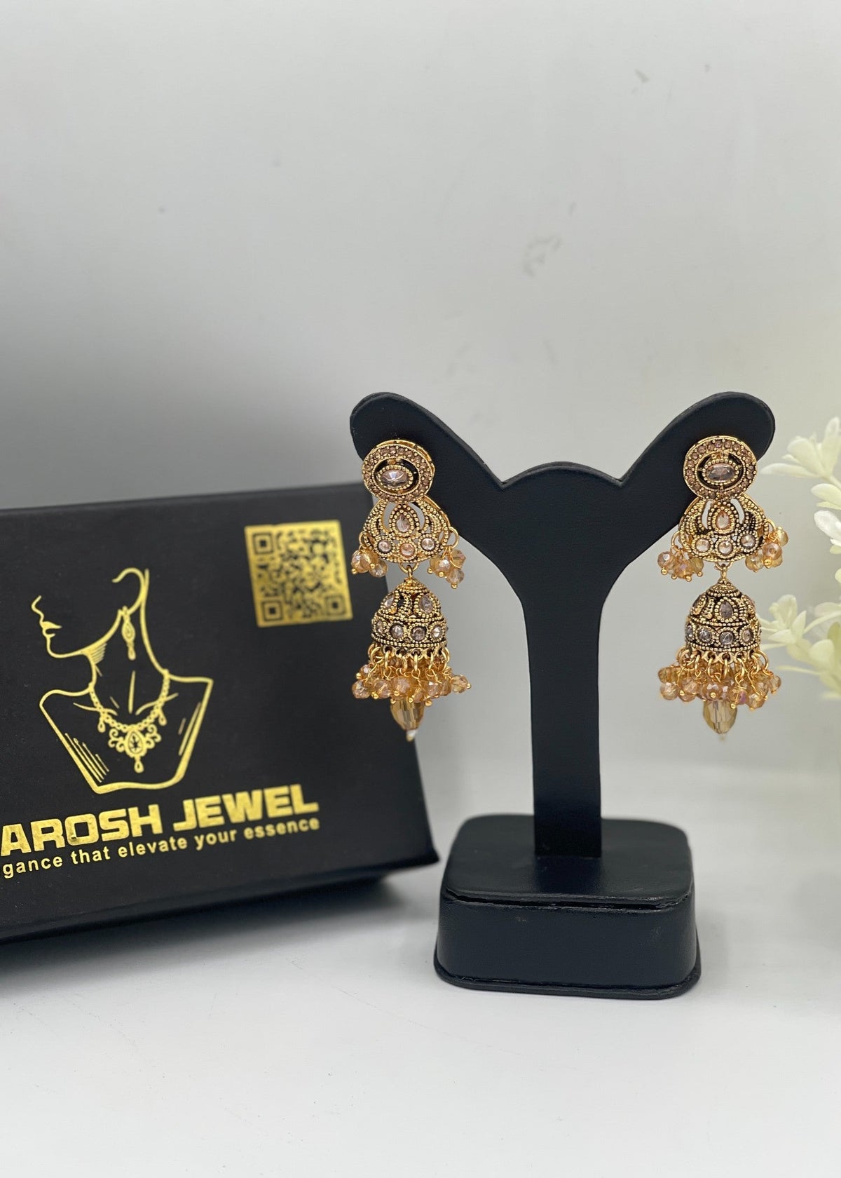 Shop the Sitara Floral Drops from Zarosh Jewel