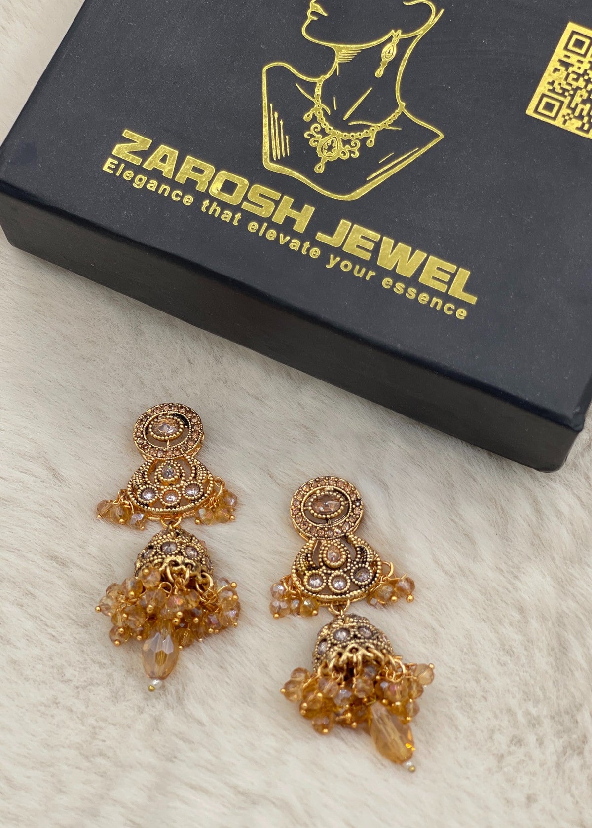 Shop the Sitara Floral Drops from Zarosh Jewel