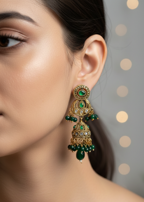 Shop the Sitara Floral Drops from Zarosh Jewel