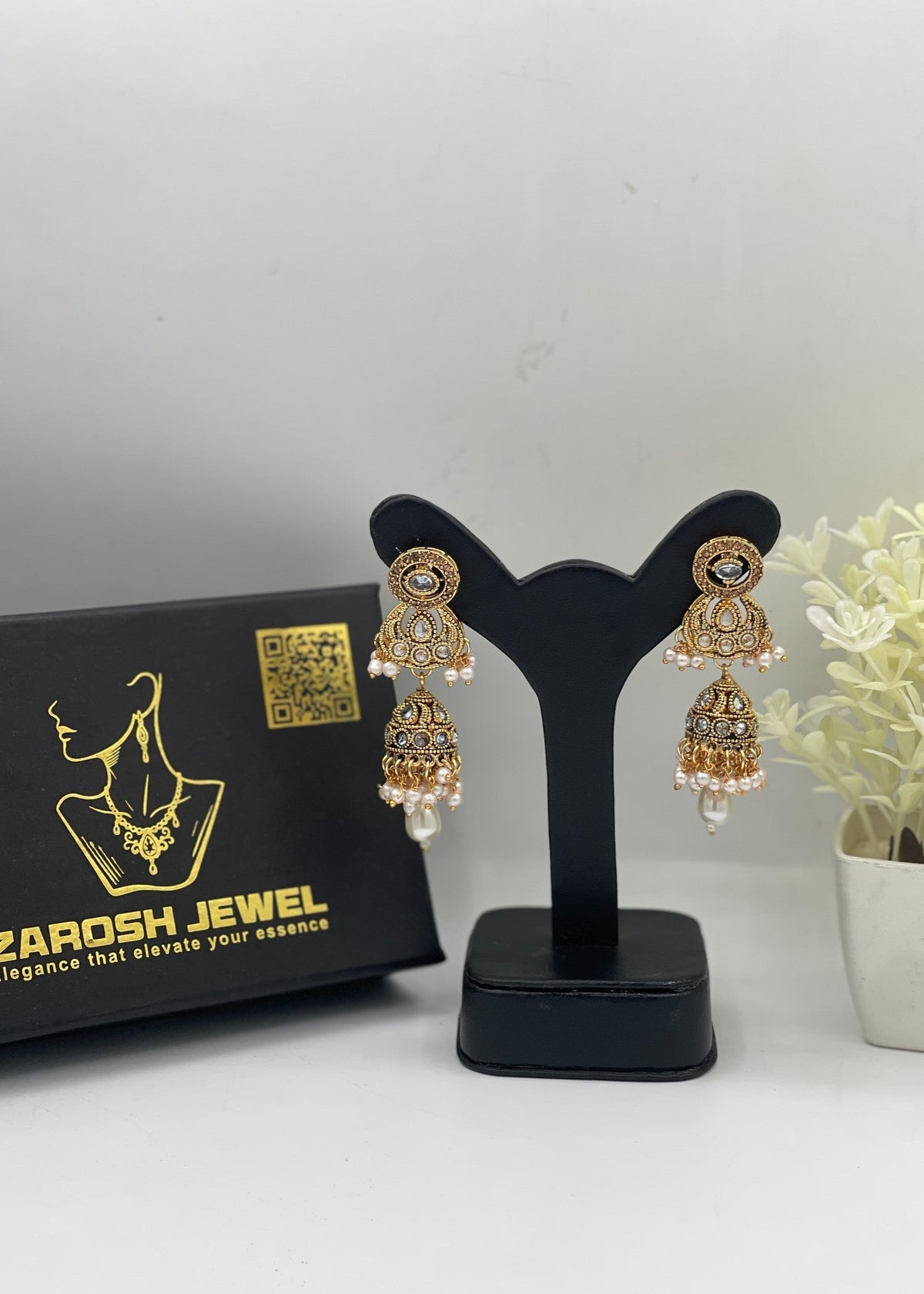 Shop the Sitara Floral Drops from Zarosh Jewel