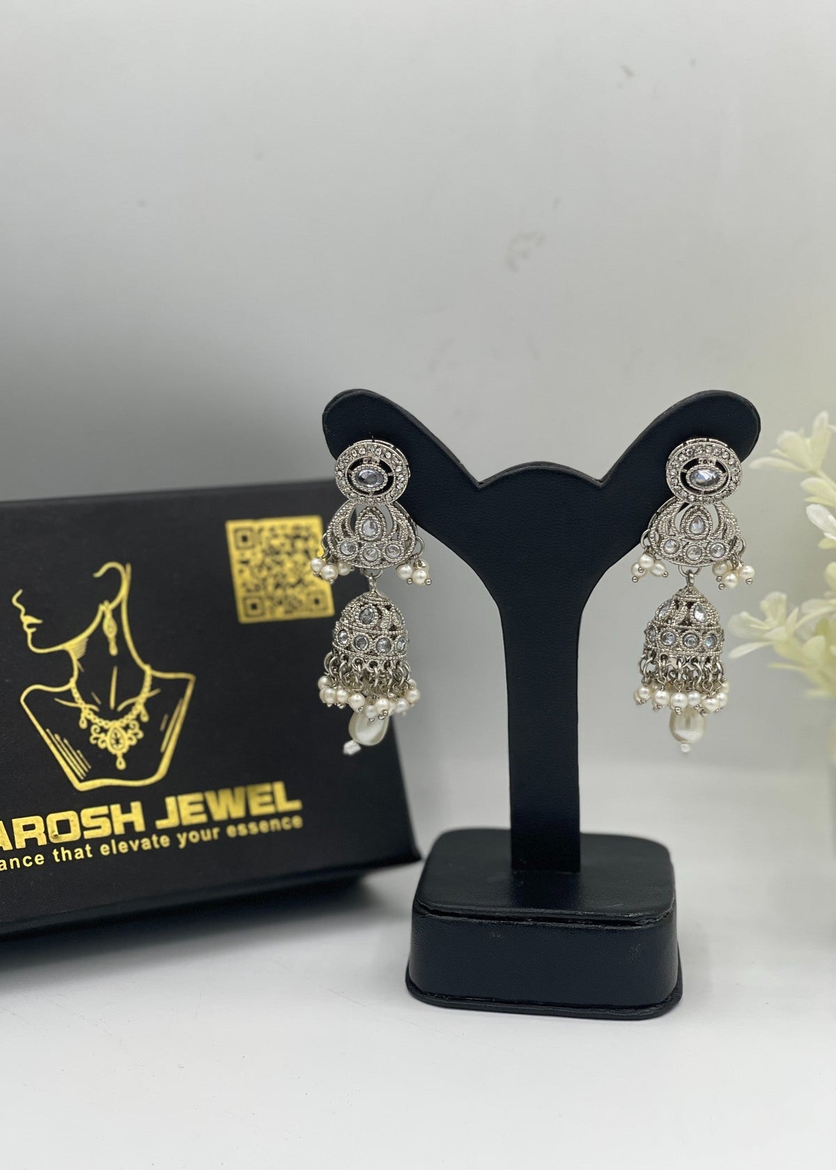 Shop the Sitara Floral Drops from Zarosh Jewel