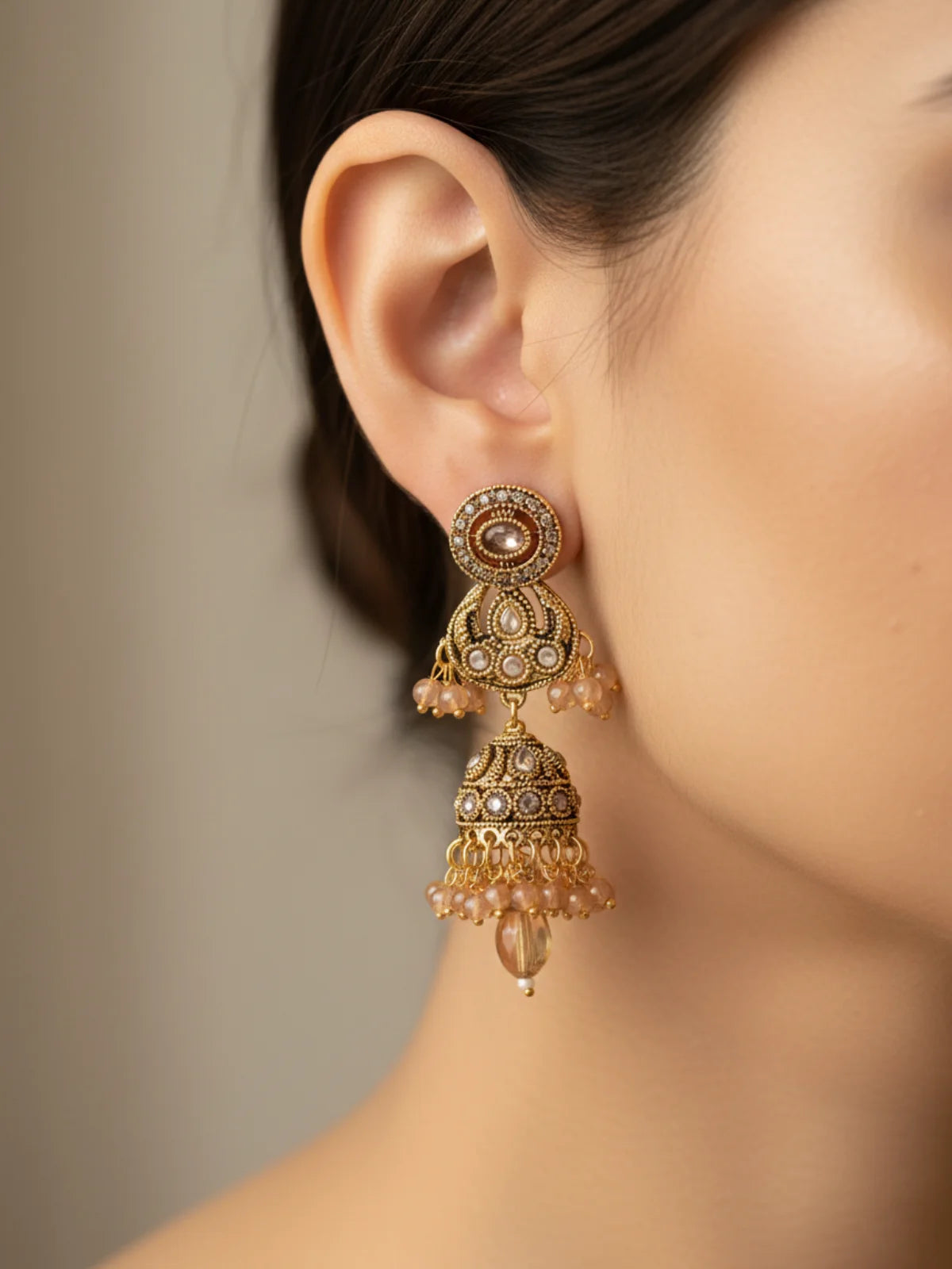 Shop the Sitara Floral Drops from Zarosh Jewel