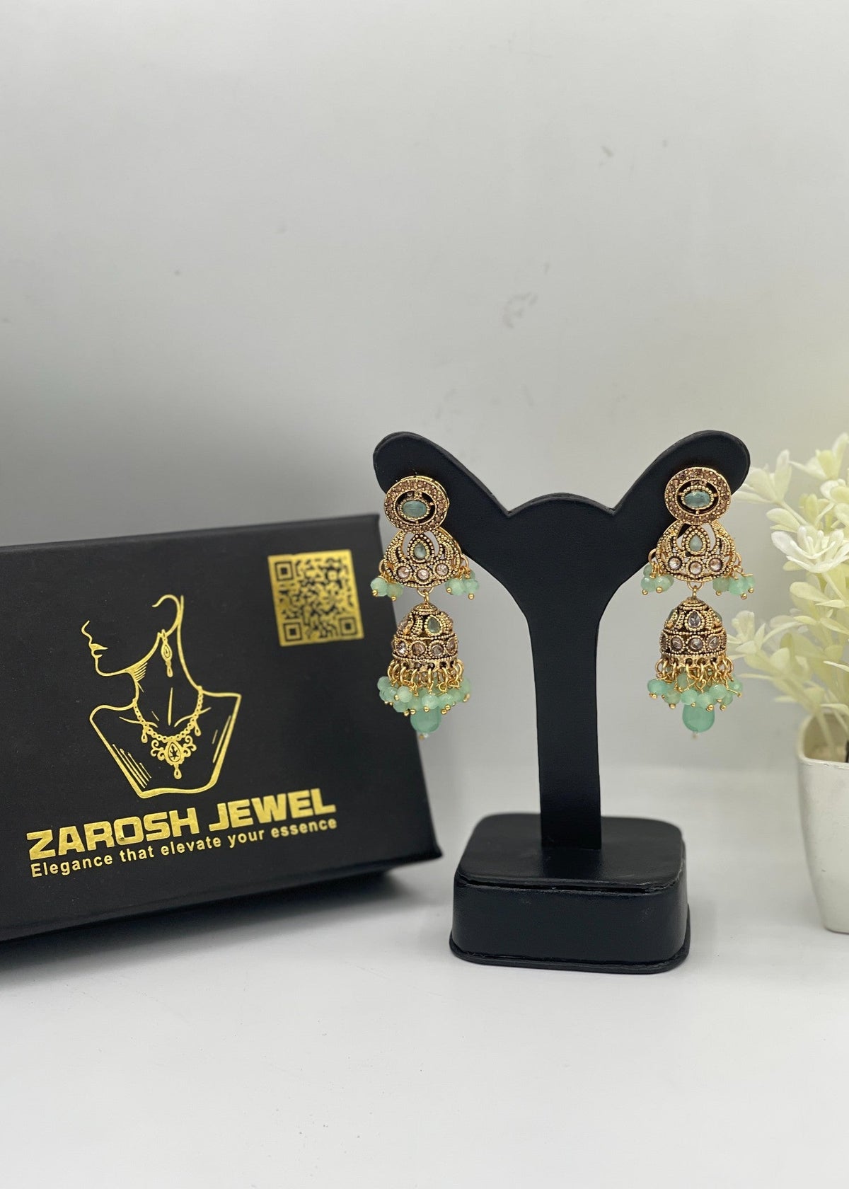 Shop the Sitara Floral Drops from Zarosh Jewel