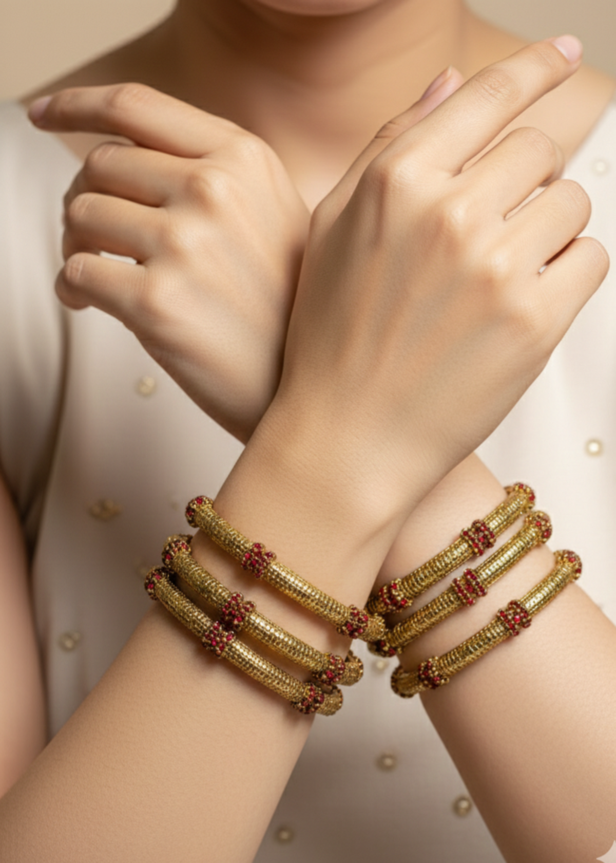 Shop the Sitara Pave Bangles from Zarosh Jewel