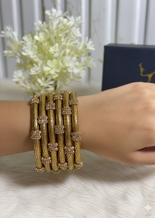 Shop the Sitara Pave Bangles from Zarosh Jewel