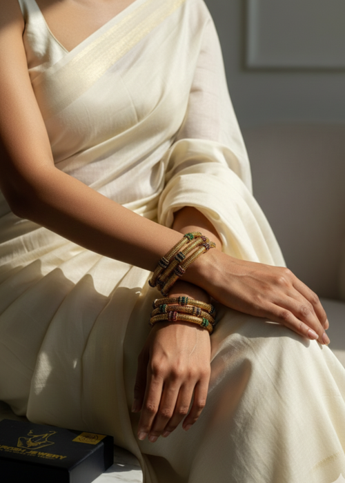 Shop the Sitara Pave Bangles from Zarosh Jewel