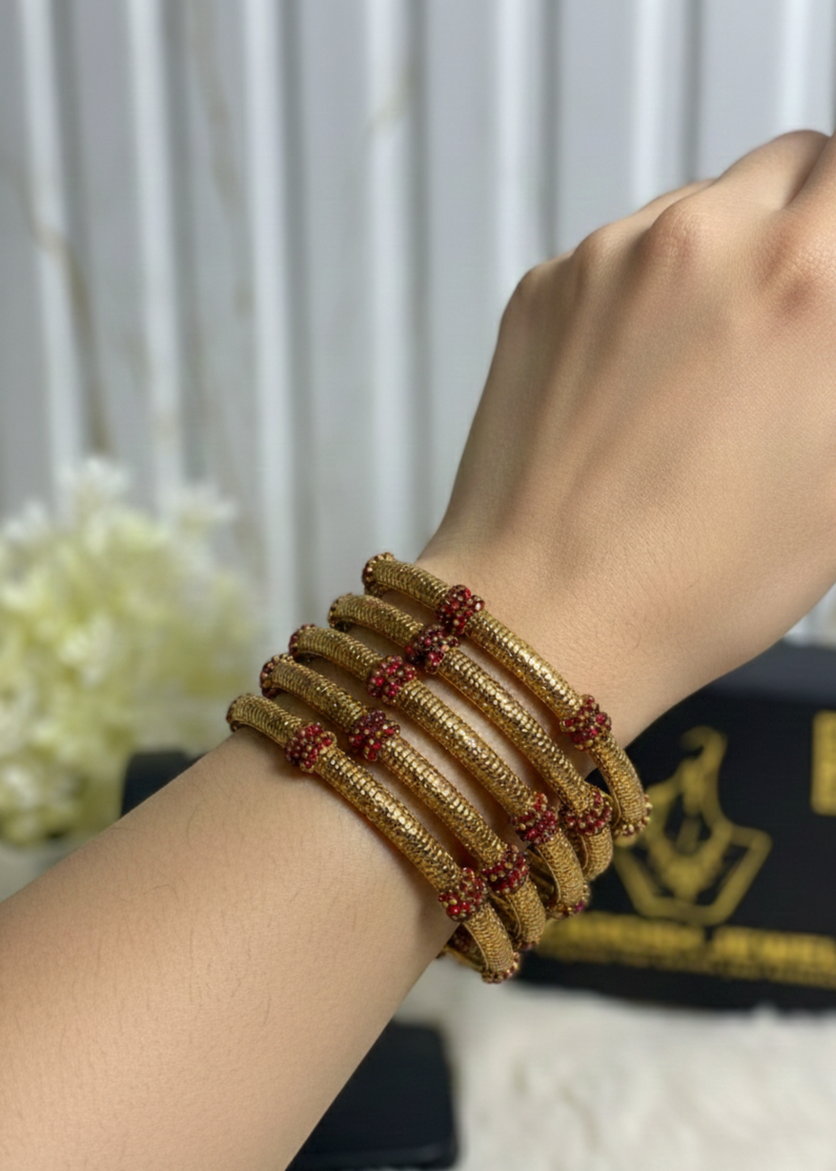 Shop the Sitara Pave Bangles from Zarosh Jewel