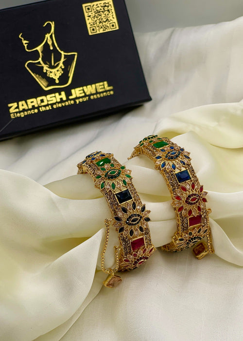 Shop the Soha Openable Bangle Set from Zarosh Jewel