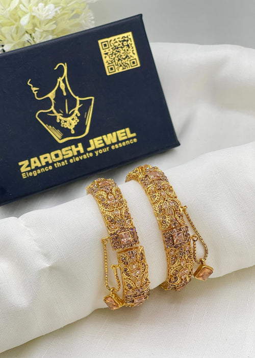 Soni Openable Bangle Set by Zarosh Jewel